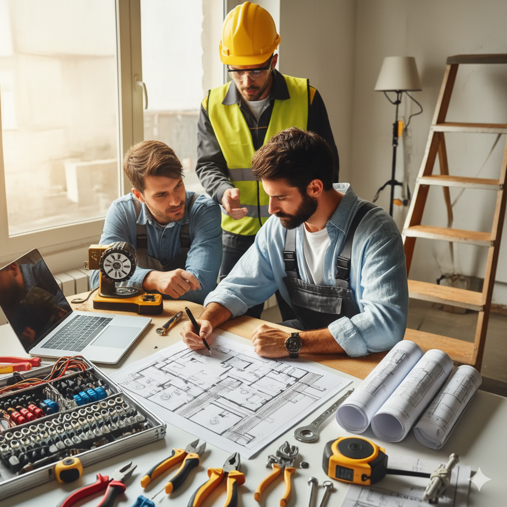 Técnicos trabajando